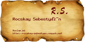 Rocskay Sebestyén névjegykártya